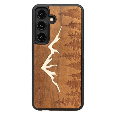 Holzhülle für Galaxy S25 FE Bewood Imbuia-Gebirge Case Cover Etui Hülle