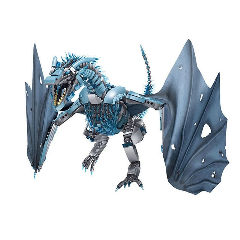 Ice Dragon with A Figure Model Building Blocks Set Puzzle MOC Bricks Toys 1889Pc - Image 2 of 4
