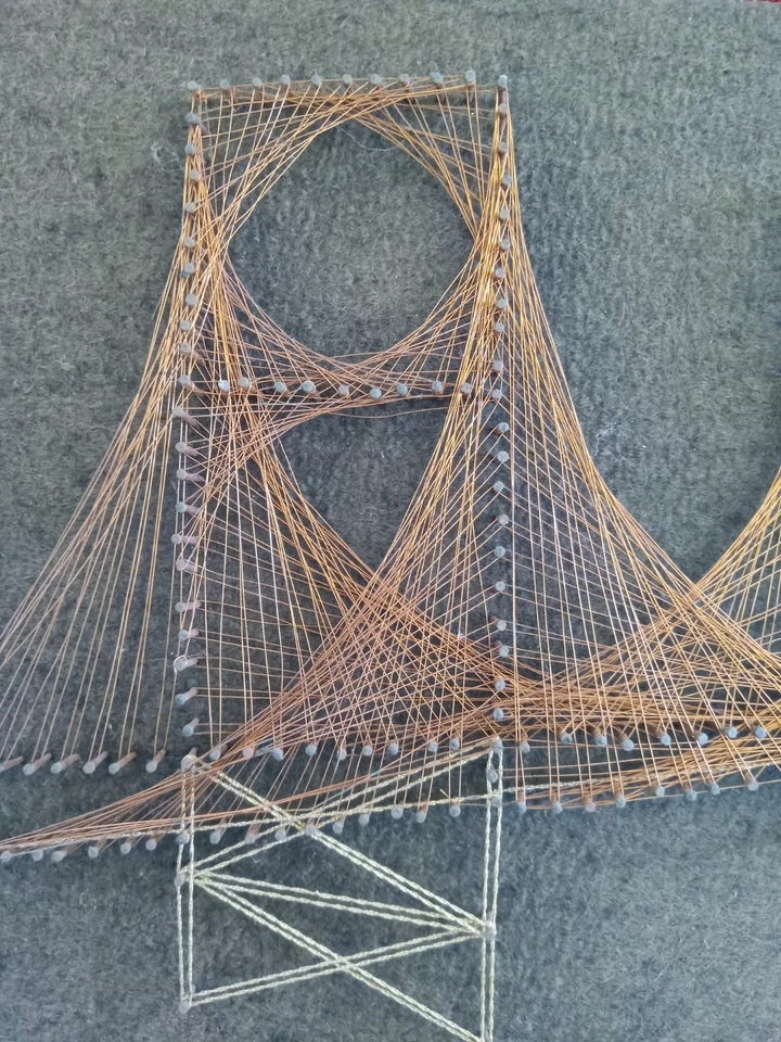 Imagen de recuerdo vintage de San Francisco, puente Golden Gate 3D hecho con alambre de cobre Foto 2 de 3