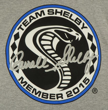 Team Shelby Shirt Mens XL Gray Cobra Member 2015 Back Logo Graphic Tee