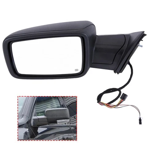 Left/Driver Power Fold +Heated+ Temp Sensor Mirror For 2013-2019 Dodge Ram 1500