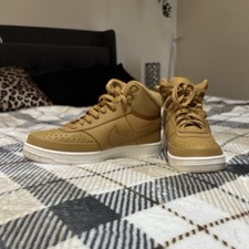 Nike Court Vision Winter Mid DR7882-700 Elemental Gold Leather High Top Sneakers