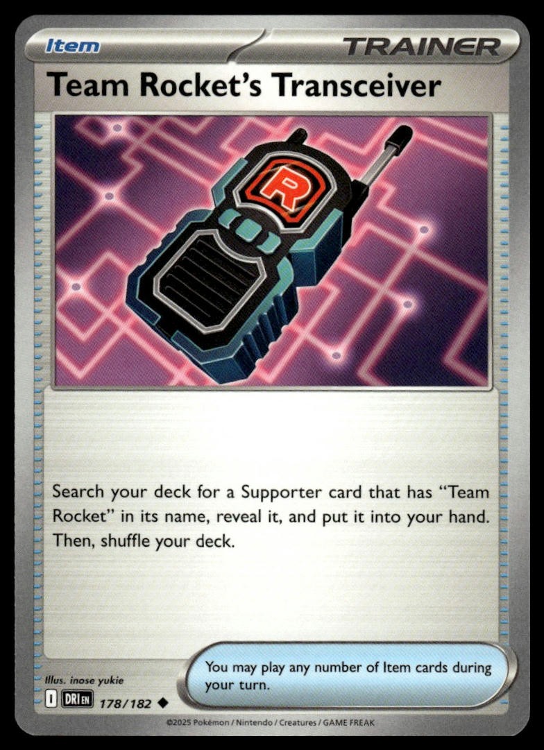 Team Rocket's Transceiver SV10: Destined Rivals 178/182 Normal NM