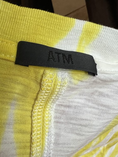 ATM Anthony Thomas Melillo Tie Dye Mini Dress Yellow Pima Cotton Size medium - Picture 7 of 9