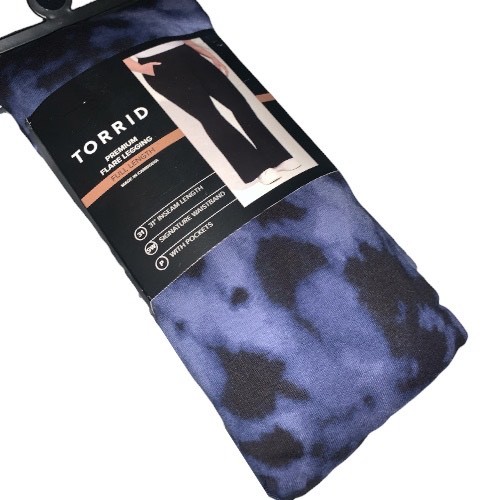 TORRID Batik Explosion Peacoat volle Länge ausgestellte Leggings neu mit Etikett Größe 3X - Bild 9 von 14