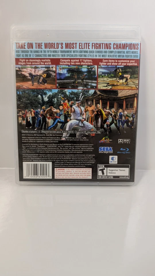 Virtua Fighter 5 (Sony Playstation 3 PS3 2007) CIB Complete w/ Manual TESTED - Image 4 of 4
