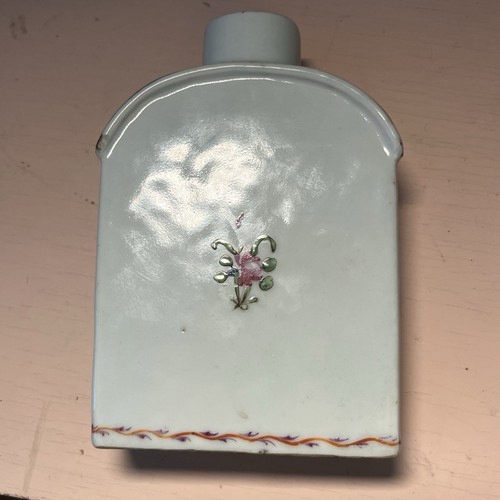 18th Century Chinese Export Hand-Crafted Floral Porcelain Tea Caddy - Picture 17 of 21
