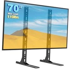  Universal TV Stand for 20-70 inch Flat Curved TVs, Height Adjustable Table 