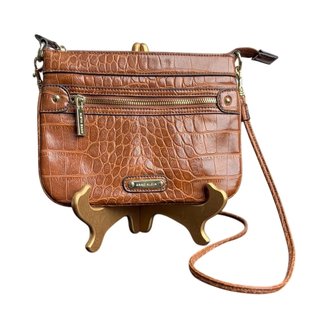 Anne Klein Faux Leather Exterior Brown Bags & Handbags for  display picture 1