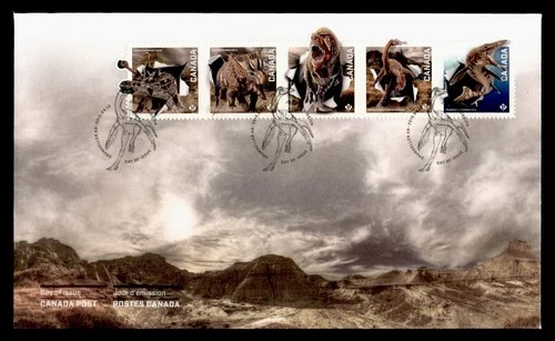 DR WHO 2015 CANADA FDC DINOSAUR COMBO R42156