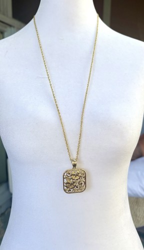 Collana Hawaiian Hibiscus Heirloom Pendente Hamilton Placcato Oro 24" - Foto 2 di 5