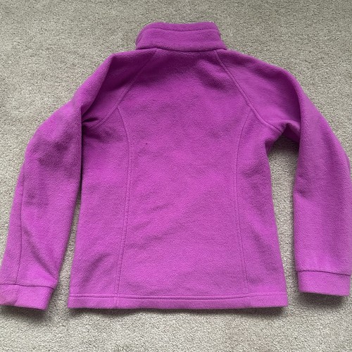 columbia fleece jacket girls medium pink purple full zip - Picture 2 of 11