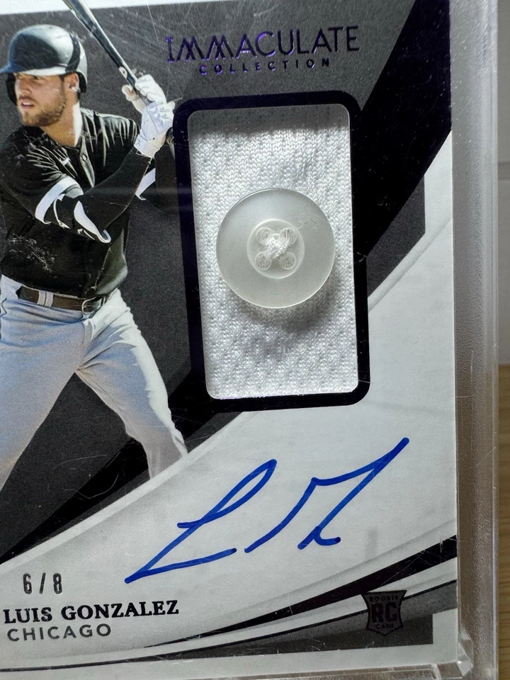 Luis González RPA 6/8 Inmaculado Novato Auto Juego Usado Botón Medias Blancas 🔥 Foto 2 de 3