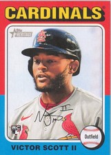 2024 Topps Heritage Baseball #667 Victor Scott II St. Louis Cardinals RC