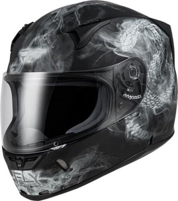 Fly Racing 73-8385L Revolt Coil Helmet Matte Black/White Large