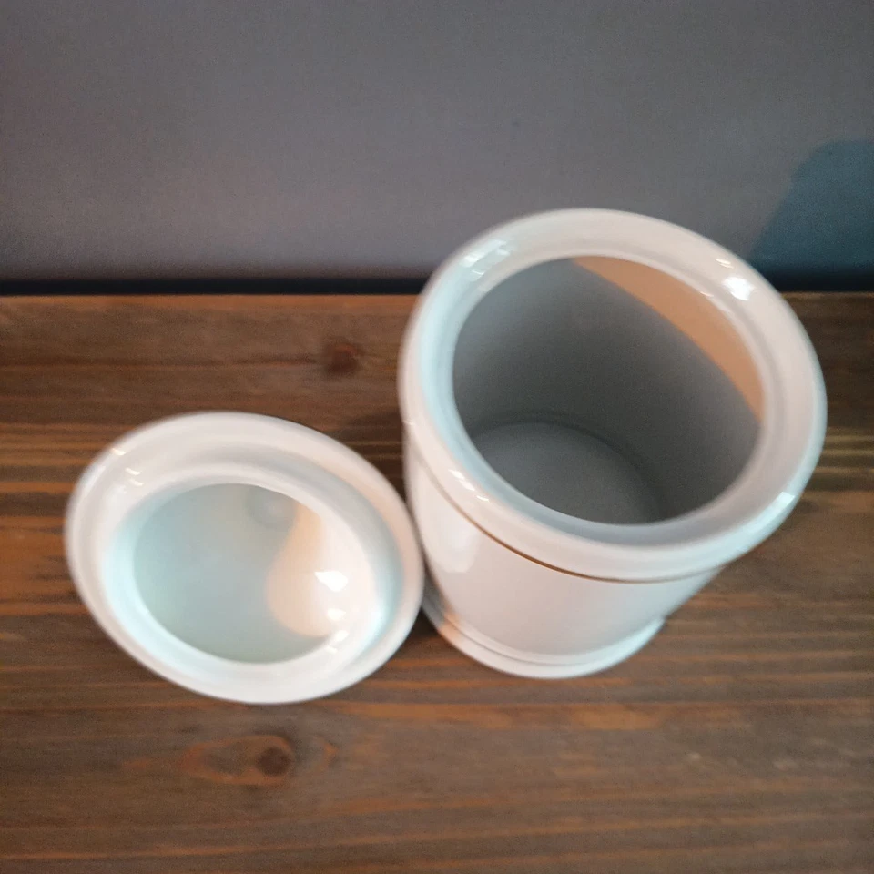 Pot à Pharmacie elect: Lenitiv: Ancien Metadier Apothicaire Porcelaine Limoges - Photo 4/4