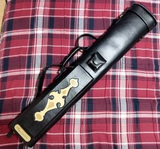 Billiard cue case genuine leather GEORGE BALABUSHKA 2x4 2 butts 4 shafts