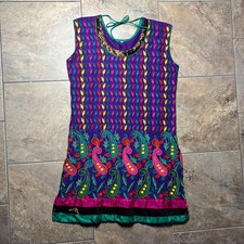 Mexican paisley embroidered dress