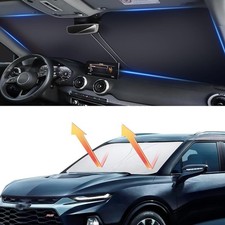 Windshield Sun Shade, car Front Windshield Sunshade, Car Visor Extender Sun B...