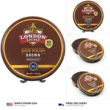 Premium Brown Shoe Polish Wax 50ml High-Gloss Leather Shine for Brown Shoes...