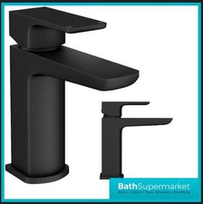 Modern Black Bathroom Sink Taps Basin Mixer Tap Solid Brass Monobloc Faucet