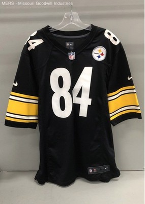 Nike Men's Pittsburgh Steelers Antonio Brown 84 On Field Jersey Black Sz L