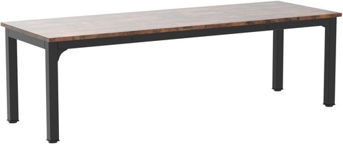 Scrivania Industriale Tribesigns 200x70cm per 2 Persone in Legno e Ferro Stabile - Foto 5 di 8