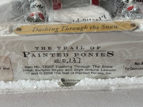 Trail of Painted Ponies Figurine MIB COA '10 Dashing Through the Snow 2E/0137 - Picture 14 of 14