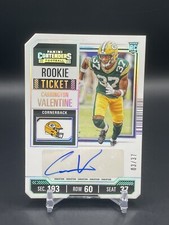 2023 Panini Contenders Carrington Valentine /37 RC Auto Variation Die Cut 174 A6