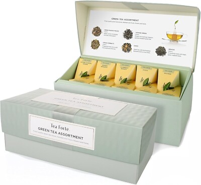 Tea Forte Green Tea Presentation Box 20 Pyramid Infusers