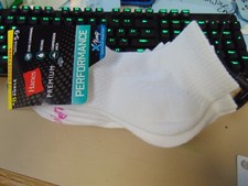 HANES ANKLE Socks Performance 8 pairs Cushioned Wicking Arch Cooling WHITE 5-9