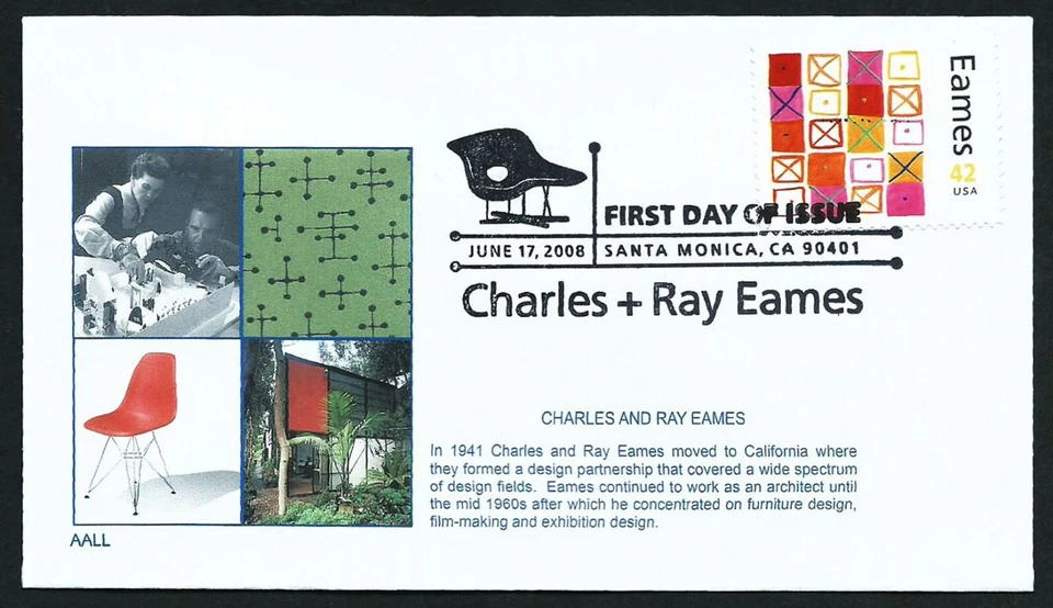 USA, SCOTT # 4333, SET OF 16 FDC COVERS AALL DESIGNERS CHARLES & RAY EAMES 2008 - Image 3 of 4