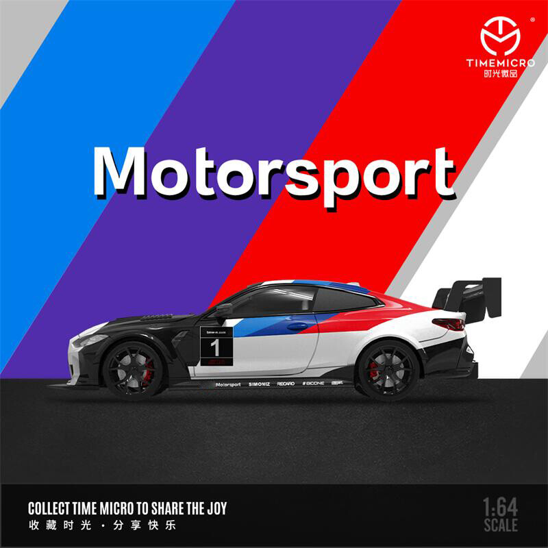 Time Micro 1:64 M4 #1 Racing car Diecast Model Car