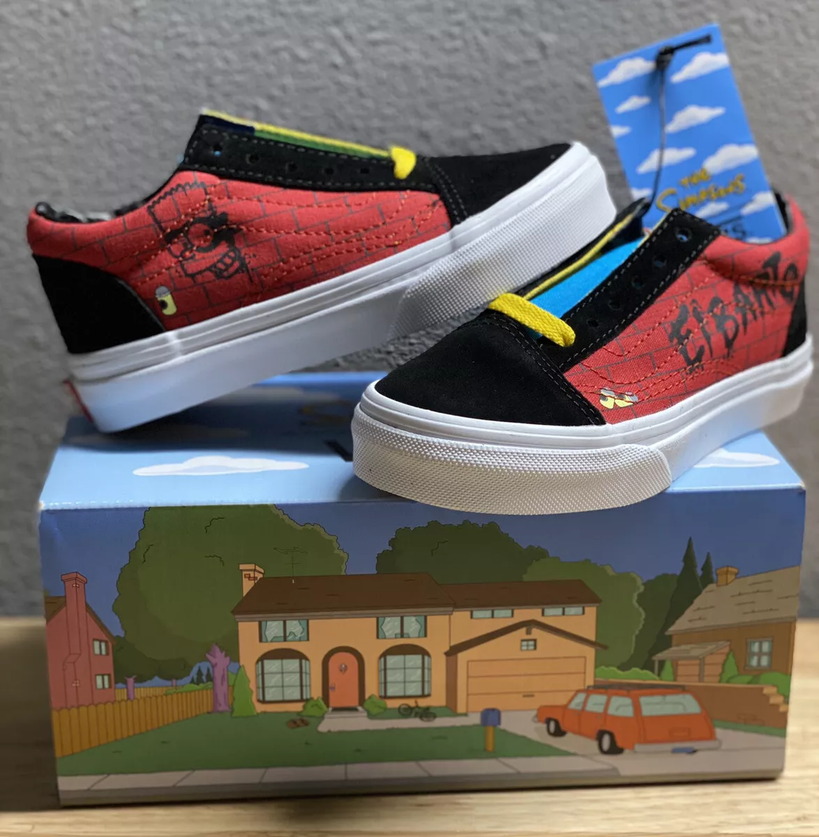 Vans x THE SIMPSONS VANS KIDS SHOES OLD SKOOL EL BARTO Kids SZ 1.0 In Hand New