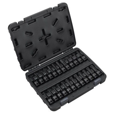 Sealey AK56000 Impact Steckschlüssel-Bit-Satz 1/2'' Vierkant 24-teilig Sechskant/TRX-Star*/Spline