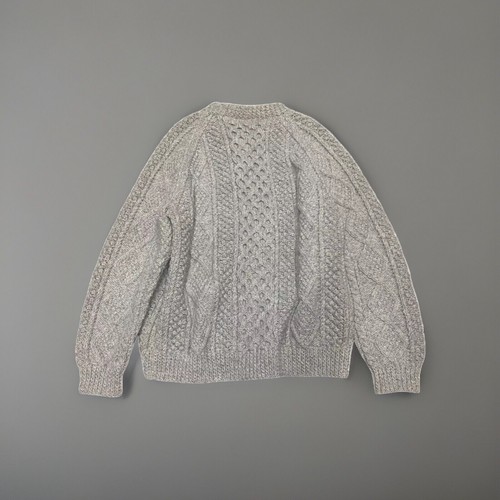 Cárdigan de colección grueso para damas House of Ireland tejido con cable crema 100 % lana grande - Imagen 5 de 9
