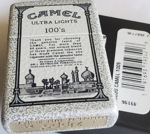 Zippo Camel Ultra Lights 100's LIMITED EDITION CZ 50 MADE Glacier White Case... - Picture 8 of 14