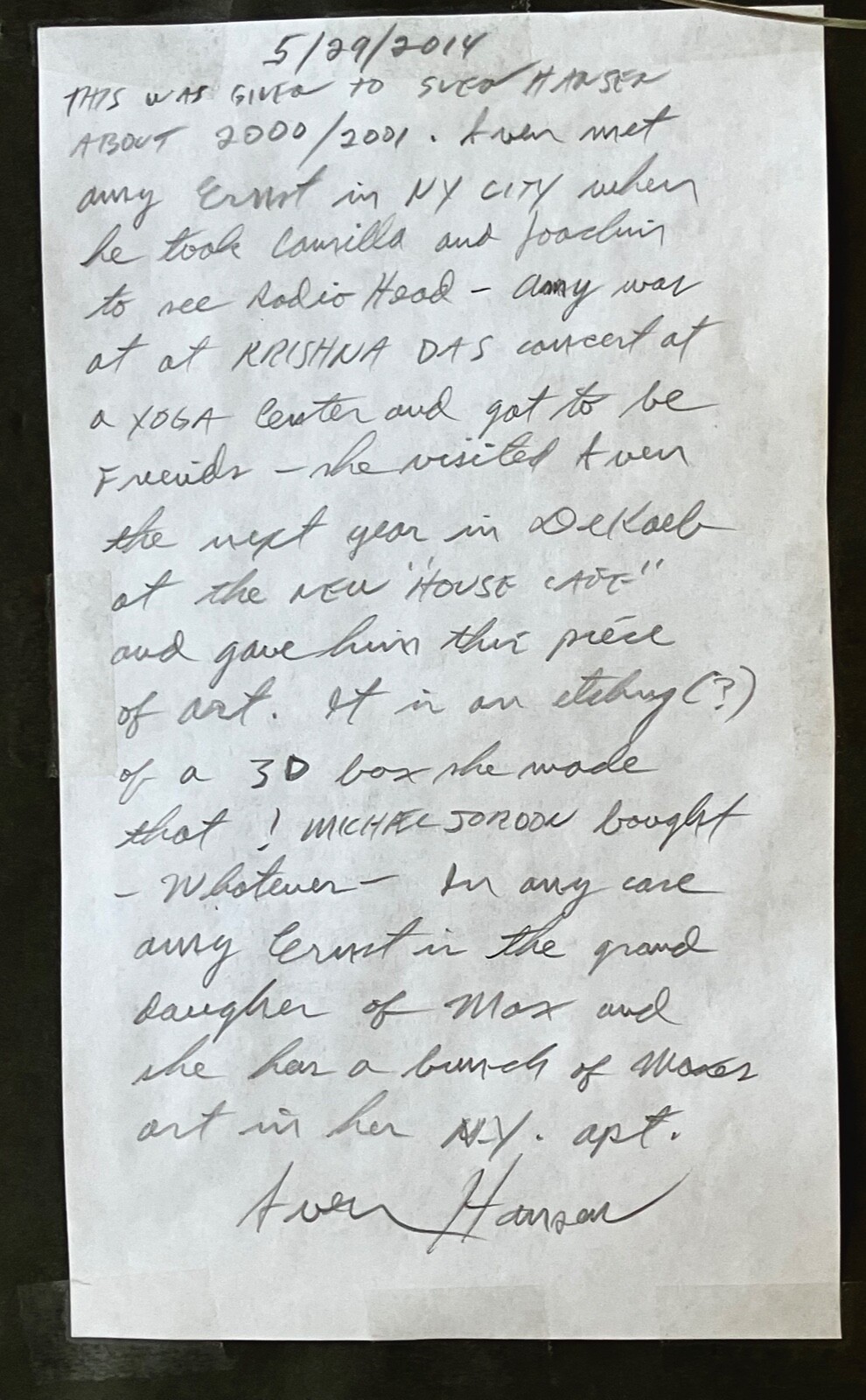 Amy Ernst Hand Signed Etching "Artworld" 1998 15x18x1 3/8 in