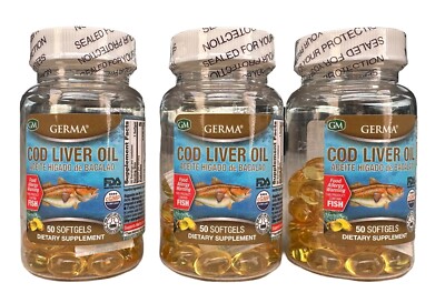 GERMA COD LIVER OIL 50 SOFTGELS,3 PACK ACEITE DE HIGADO DE BACALAO
