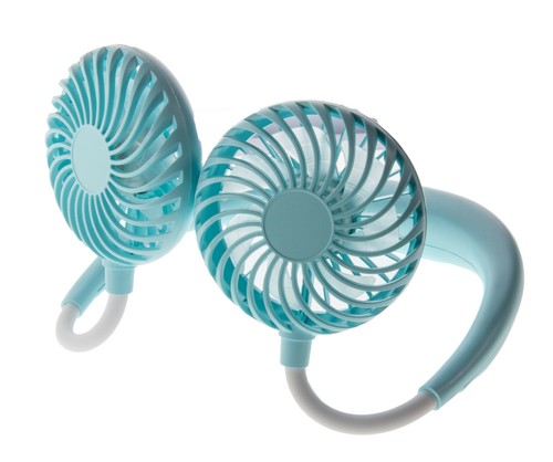 Neck Fan USB LED Cooling Portable Rechargeable Hands Free Wearable Neckband Fan - Picture 12 of 13
