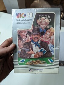 Vintage Lot of 2 Commodore Vic 20 Vic20 DRAW Poker Games Sealed Cellophane NOS