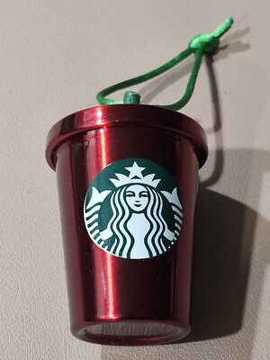 Starbucks Holiday 2018 Red Coffee Cup W/ Straw & Lid Christmas Ornament |  eBay