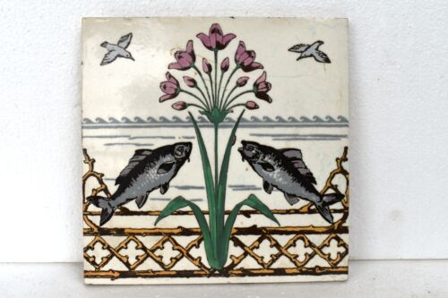 Antique Tile Christopher Dresser Designer English 1834-1904 Mintons China Works - Picture 2 of 8