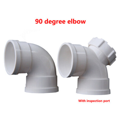 50/75/110/160/200mm PVC Drainage Pipe Equal 90° Elbow Connector Adapter Fittings