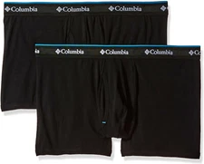 Columbia Mens 2 Pack Cotton Black Stretch Trunk
