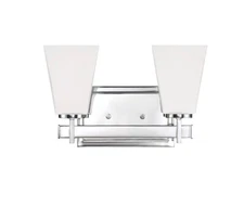Park Harbor Hoxton 2 Light 12-7/8" Wide Bathroom Vanity Light with Frosted Glass