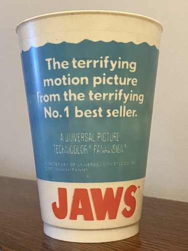 Vintage 1975 JAWS 7-Eleven Slurpee Cup Universal Studios Great White Shark Promo - Bild 2 von 15