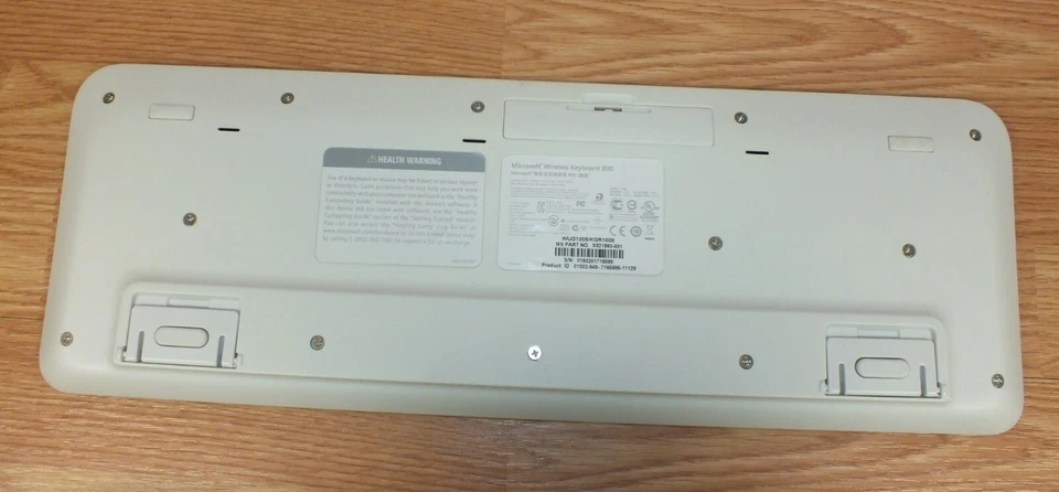 Microsoft (1455) Black Standard Wireless 800 Computer Keyboard **NO Receiver** - Image 4 of 4