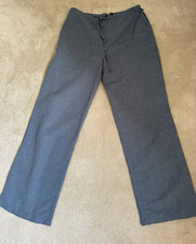 ROHAN 'THAI' LIGHTWEIGHT BLUE ELASTIC/DRAWSTRING WAIST TROUSERS SIZE 12
