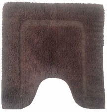 Bath Contour Mat 22 x 22 In Dark Brown Anti-Slip 100 Cotton Tufted Luxury Soft